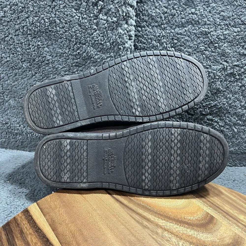 DOCKERS‎ Men's 9-10 lace Up Flat Slippers Shoes Brown Sandals Cotton